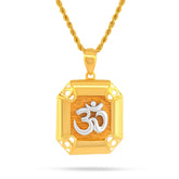22K Gold Divine Two Tone Om Pendant